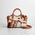 Cowhide Bag Front - Marble